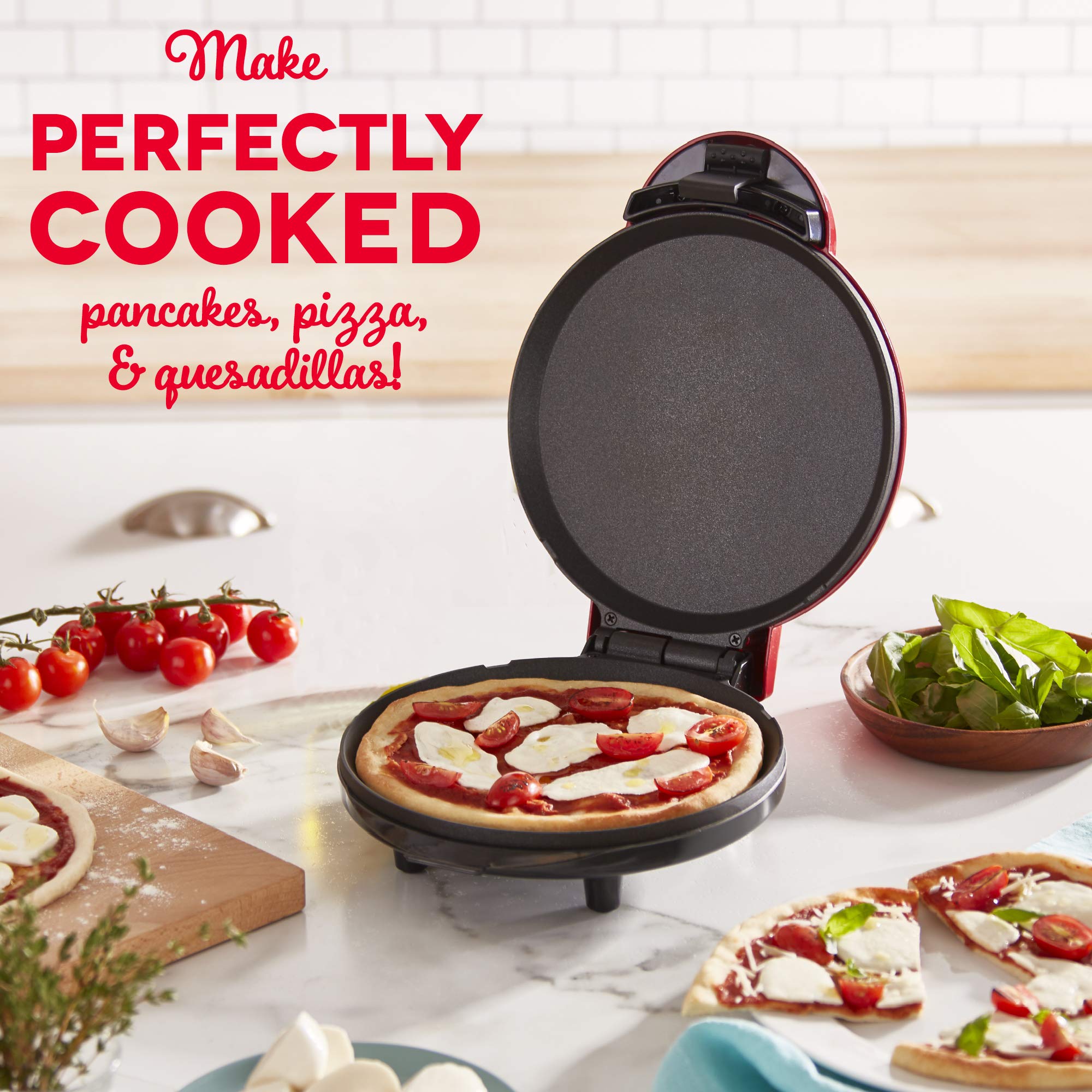 Dash 8    Express Electric Round Griddle For For Pancakes, Cookies, Burgers, Quesadillas, Eggs & Other On The Go Breakfast, Lunc